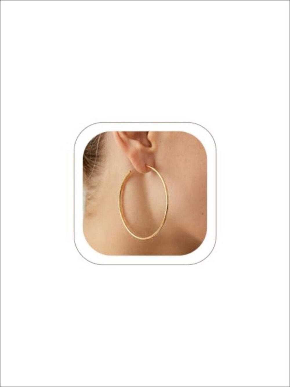 Open Hoop Earrings Stainless Steel 2mm Thin Lightweight Minimalist